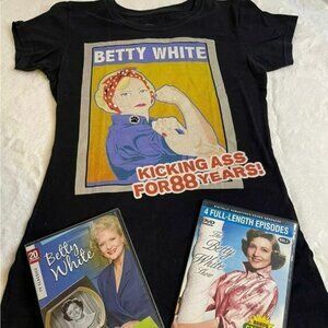 Betty White TShirt and DVD Bundle Size Small